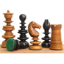 3.3" St. John Pre-Staunton Calvert Chess Pieces Only set - Ebony Wood & Antique