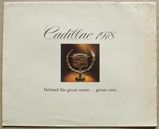 CADILLAC Range USA Car Sales Brochure 1978 Fleetwood DeVille Eldorado Seville