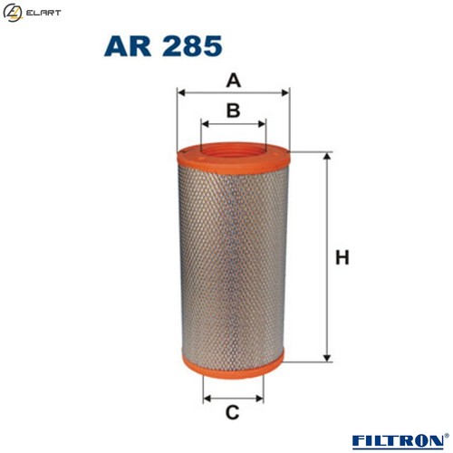 Air filter 285 for iveco - filter,