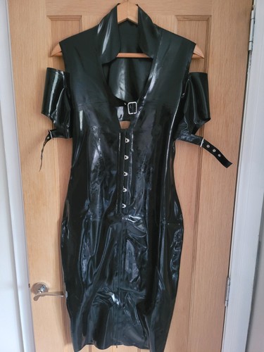 New latex rubber corset dress - rubber,