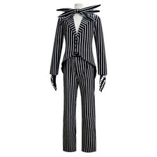 The Nightmare Before Christmas Jack Skellington Cosplay Costume Halloween Suit