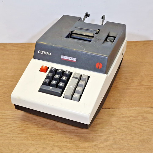 Vintage adding machine olympia - vintage,