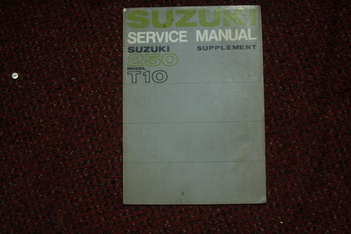 Suzuki t10 supplement service - supplement,