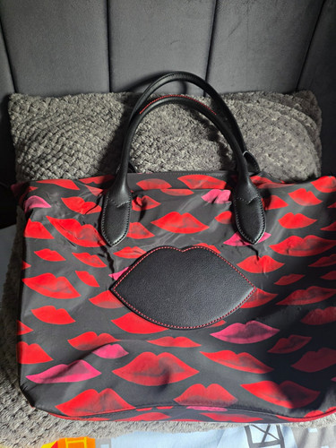Lulu guinness black nylon tote - guinness,