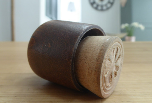 Antique wooden butter mold - antique,