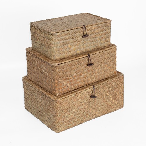 Seagrass storage basket box - basket,
