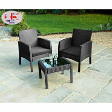 Rattan Armchair Bistro Set 2