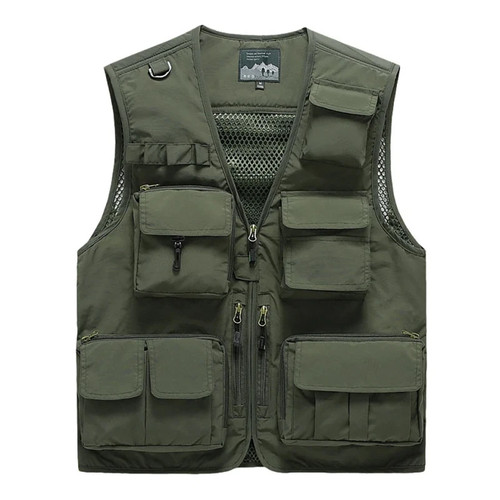 Men cargo multi pockets vest - multi,
