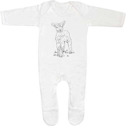 Little lamb baby sleepsuit - lamb',
