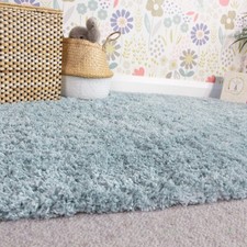 Duck Egg Shaggy Rug Thick Soft