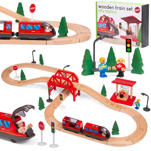 Tippi wooden train set - tippi,