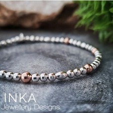 925 Sterling Silver beaded