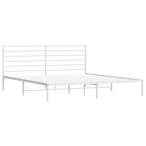 Metal bed frame with headboard - metal,