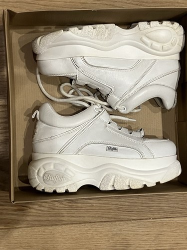 Buffalo leather white platform - buffalo,