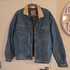 Vintage Lee Storm Rider Blanket Lined Denim Western Jacket 70’s 80's Size Large
