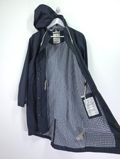 Seasalt Hellweathers Mac Womens Size 14 Navy Blue Waterproof Coat Light Raincoat