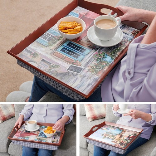 Padded lap trays with - padded,