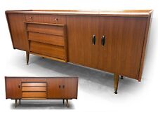 1950s 1960s retro vintage DANISH STYLE WALNUT BRASS BEAUTILITY SIDEBOARD