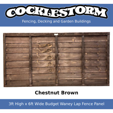 3ft High x 6ft Wide Chestnut Brown Fence Panel - Free Delivery Within 70 Miles