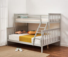 Panana Finished Solid Pine Wooden Triple Sleeper Bunk Bed Frame