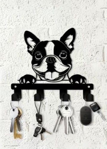 Boston terrier metal key - boston,