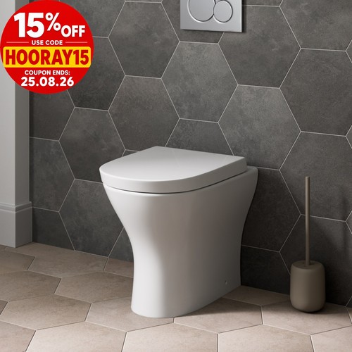 Back wall toilet btw modern - back,