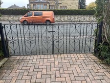 Black Iron Gate with Posts