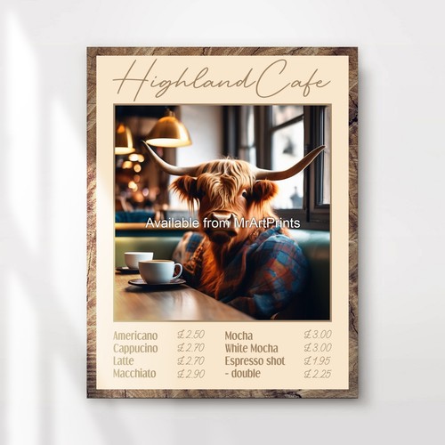 Highland cow cafe coffee - highland, farm