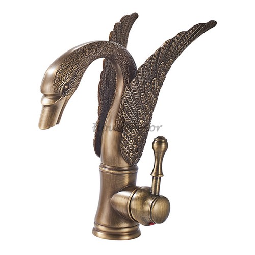 Retro antique brass swan - brass,