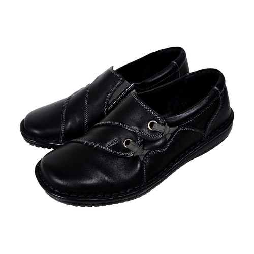 Loretta black leather slip - loretta,