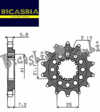13763 - Sprocket P520 Z16 for