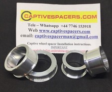 Yamaha R6 1999 2000 2001 2002  5EB Captive wheel Spacers. Full set. Silver