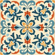 40x Spanish Tiles Peel and Stick Vinyl Sticker Bathroom Kitchen Self Adhesive