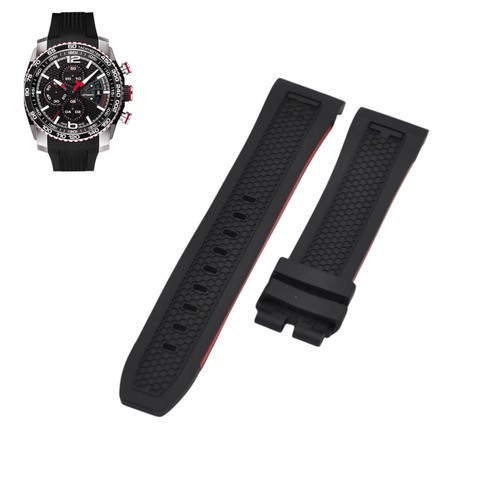 23mm black rubber strap for - 23mm,