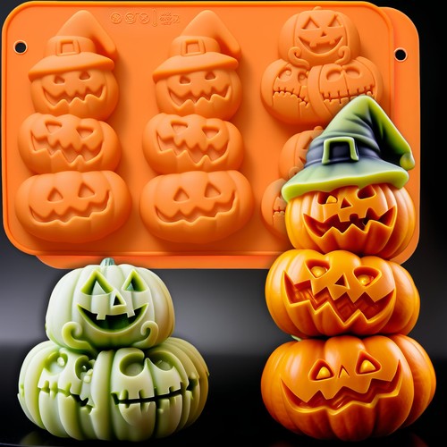 2pcs pumpkin silicone mold - mold, 3d