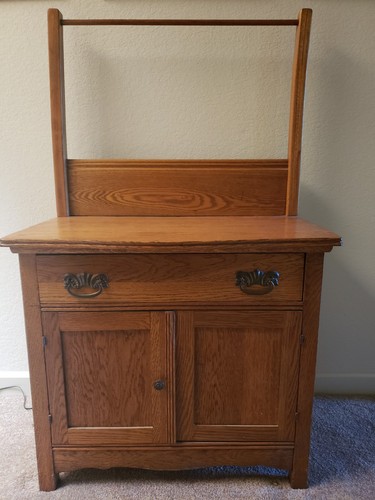 Vintage oak washstand - vintage,