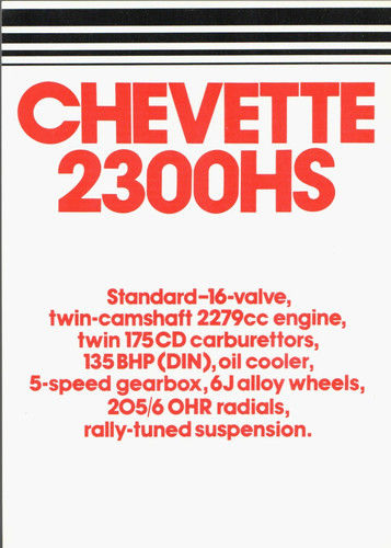 Vauxhall chevette 2300 - chevette,