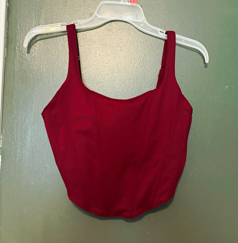 Reoria burgundy corset crop - reoria,