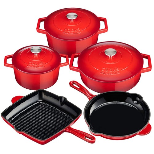 Piece cast iron cookware set - iron,