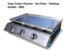 Tasty Trotter Plancha 3 Burner Hot Plate Grill Tabletop Griddle BBQ TT05