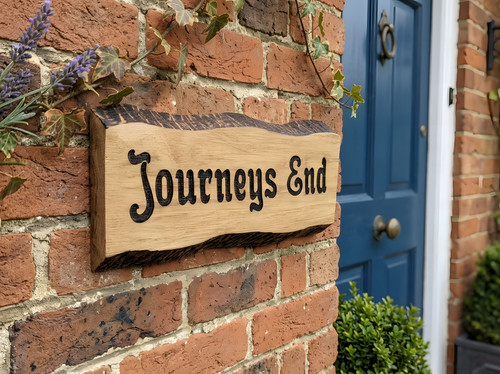 Custom oak house name - house,