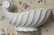 Vintage Price Kensington Ware White Clam Shell Art Deco Mantle dish vase planter