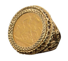 Gold Ring Half Sovereign Coin