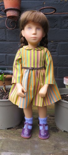 Striped vintage sasha doll - vintage,