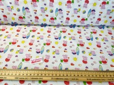 PEPPA Pig George Beach Fabric Fully Licensed 150cm wide 100% Cotton Sold Metre