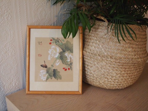 Chinese silk painting hand