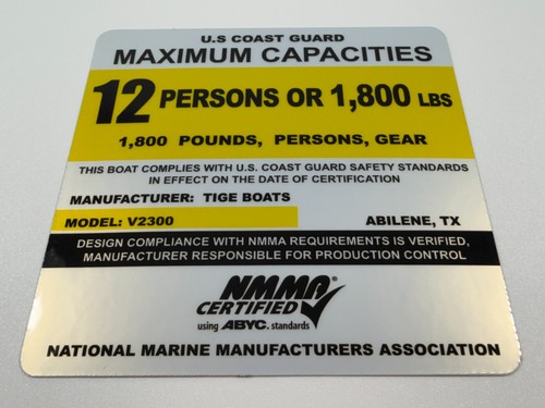 Tige boats v2300 capacity - boats,