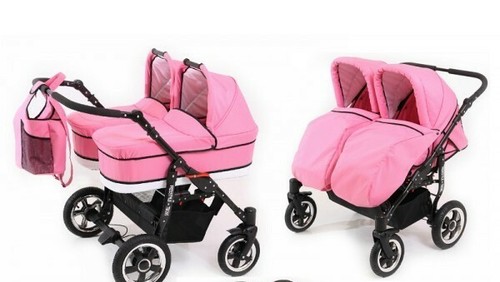 Double pram from birth pink - from,