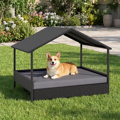 Wicker dog house outdoor - wicker,