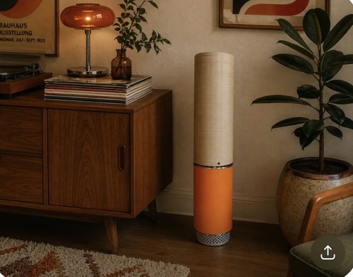 Vintage rocket lamp spun fibre - vintage,